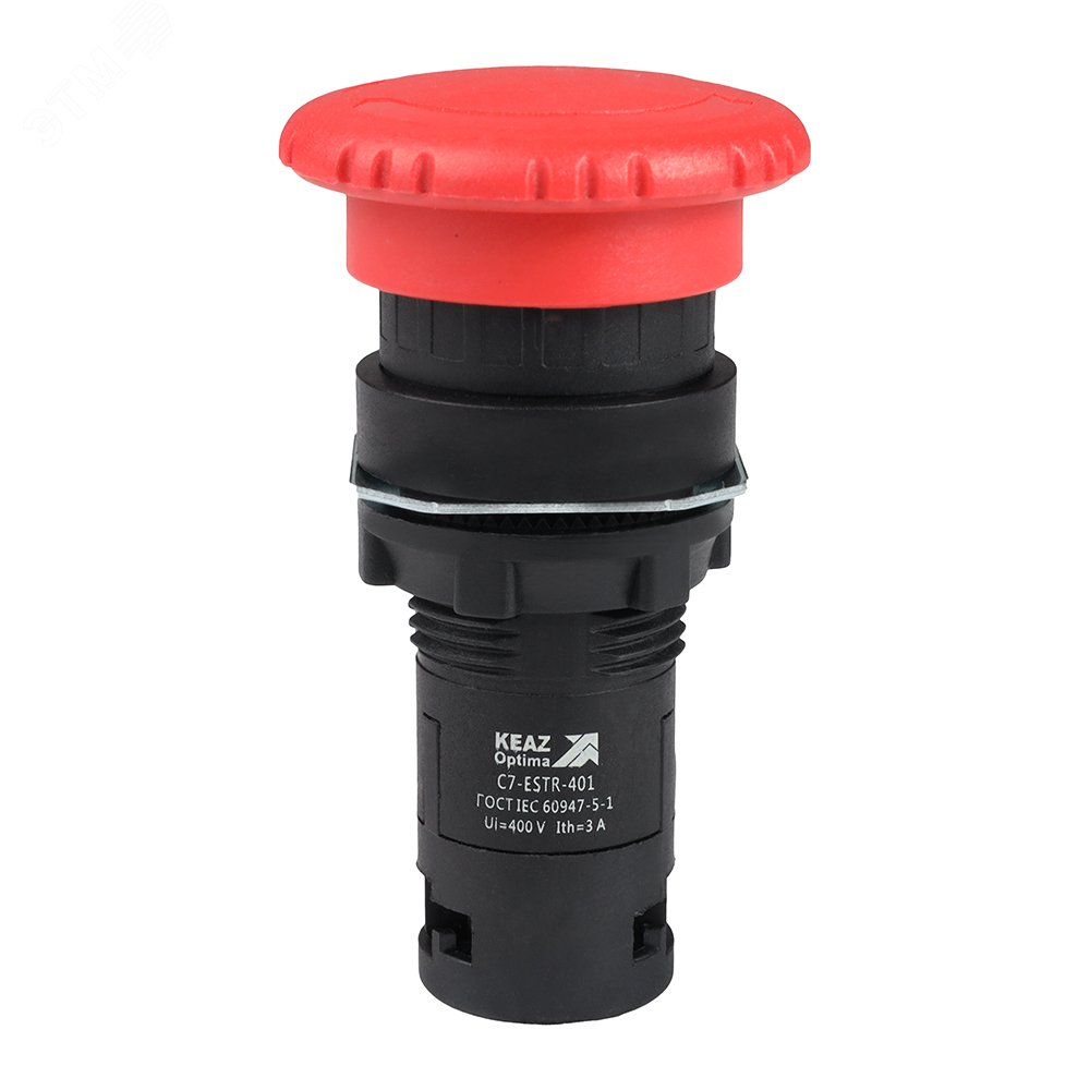 Изображение товара Кнопка аварийного останова OptiSignal Compact D22 красная для промышленных систем