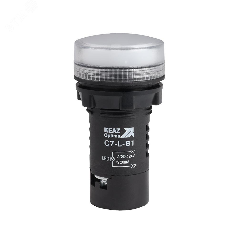Изображение товара Лампа светодиодная C7-L-B1 24 В AC/DC белая для индикаторов