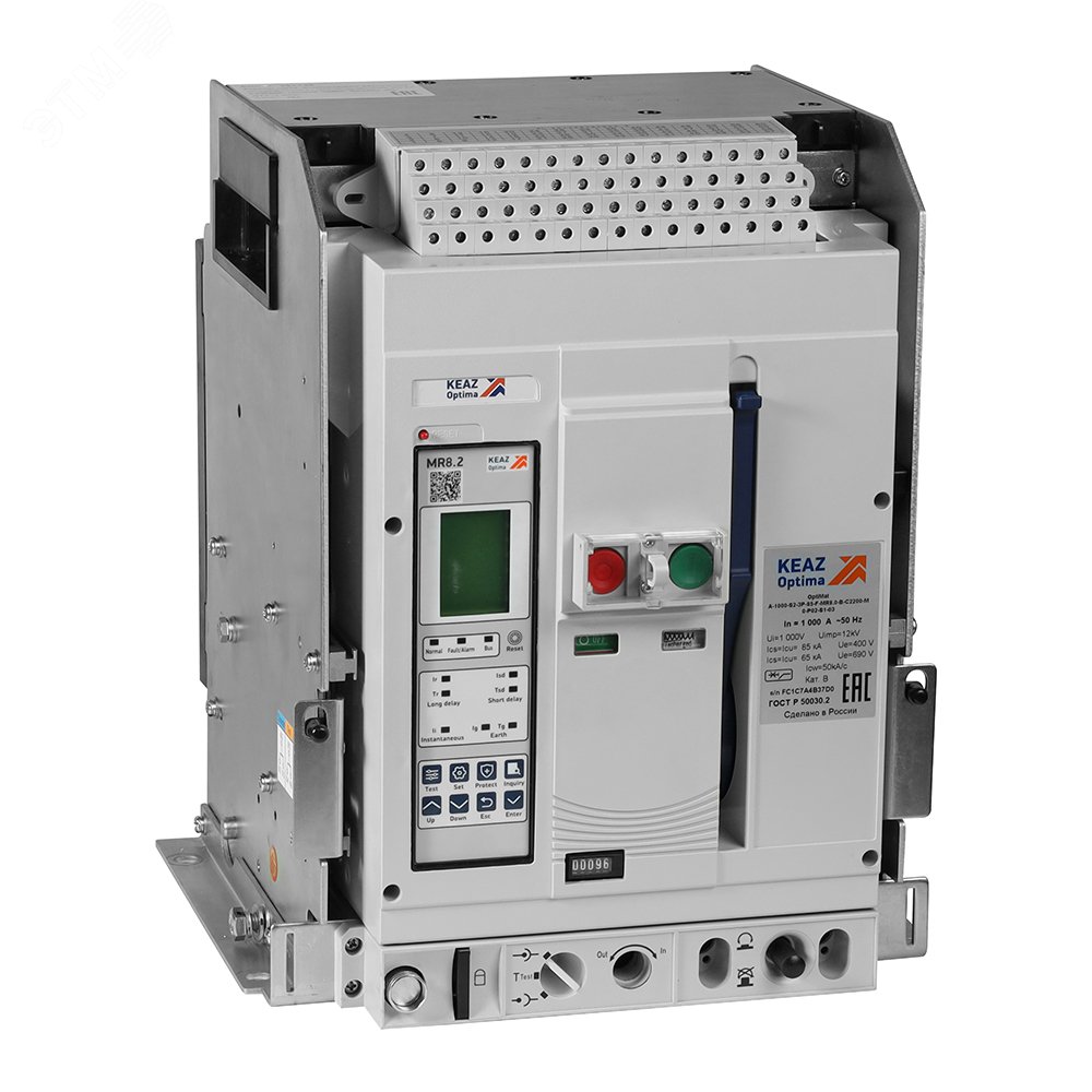 Изображение товара Выключатель автоматический воздушный КЭАЗ Optimat A 1600A 3P 690В