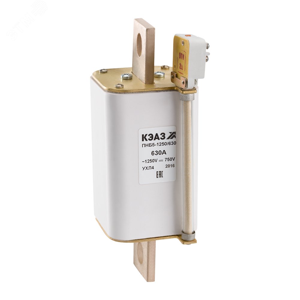 Изображение товара Предохранитель ПНБ5-1250/630-630А-УХЛ4 Быстродействующий КЭАЗ для защиты преобразовательных агрегат