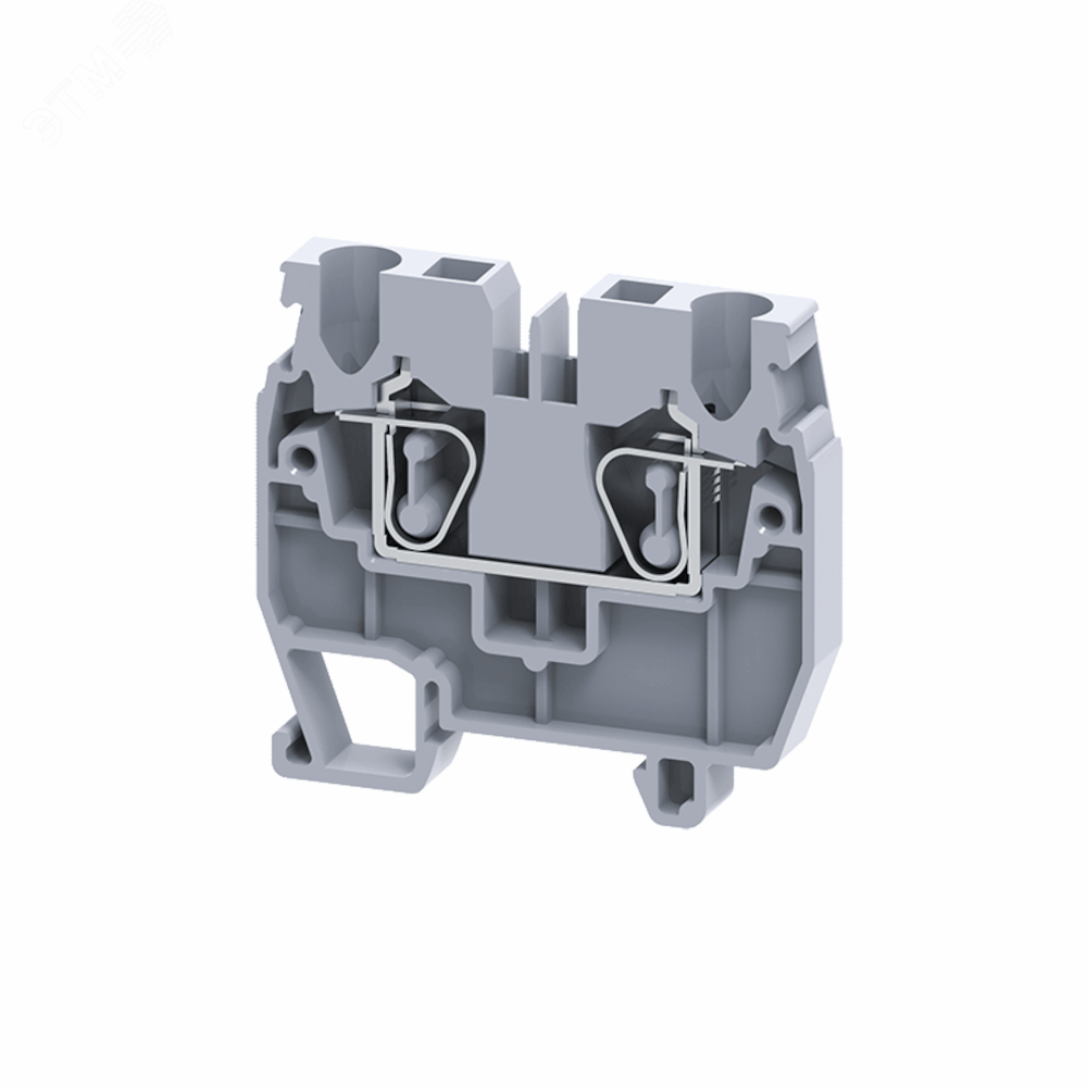 Изображение товара OptiClip CXM-2,5-I-24A-(0,2-2,5)-серый — мини-клемма пружинная 2-контактная