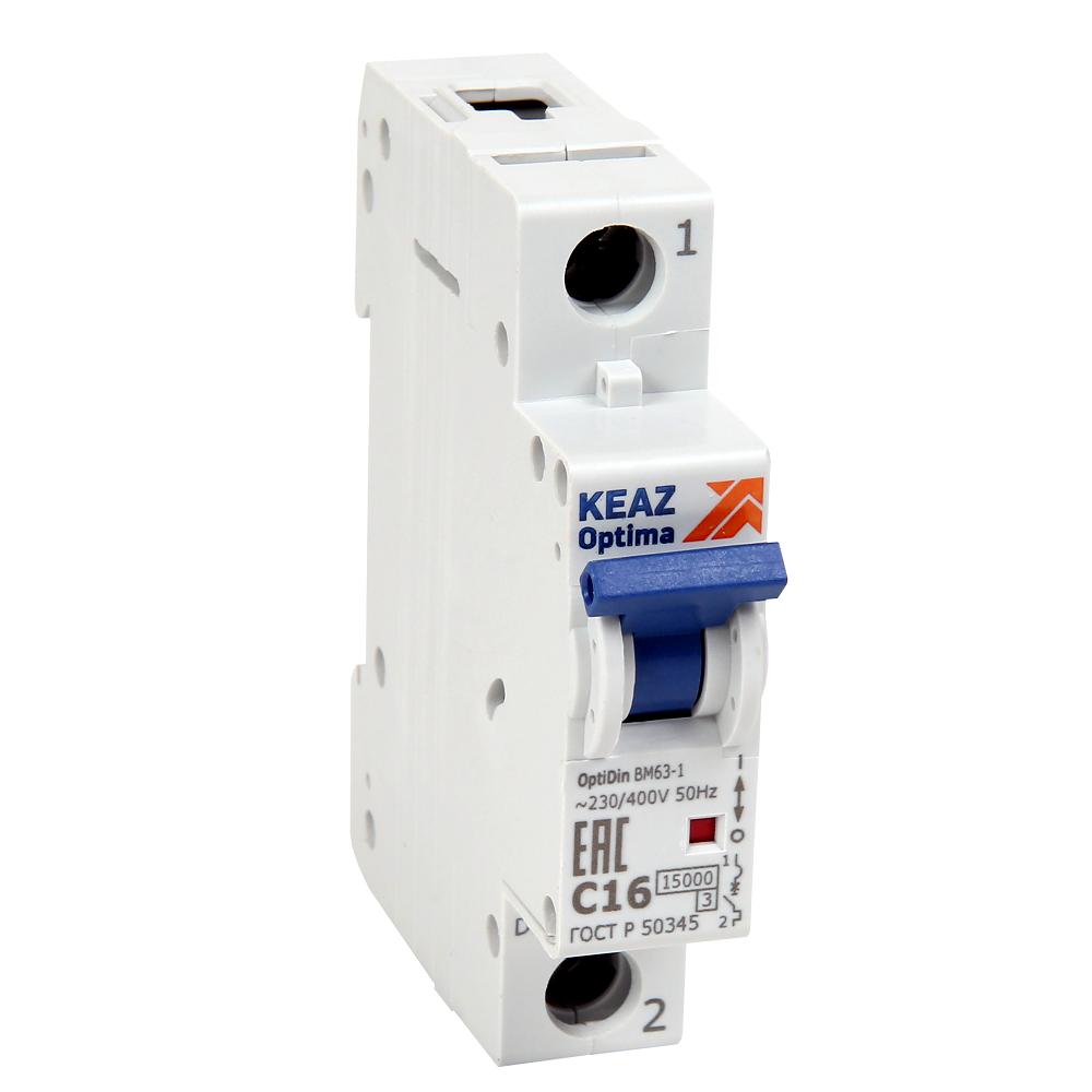 Выключатель автоматический однополюсный C4А 15кА УХЛ3 OptiDin ВМ63