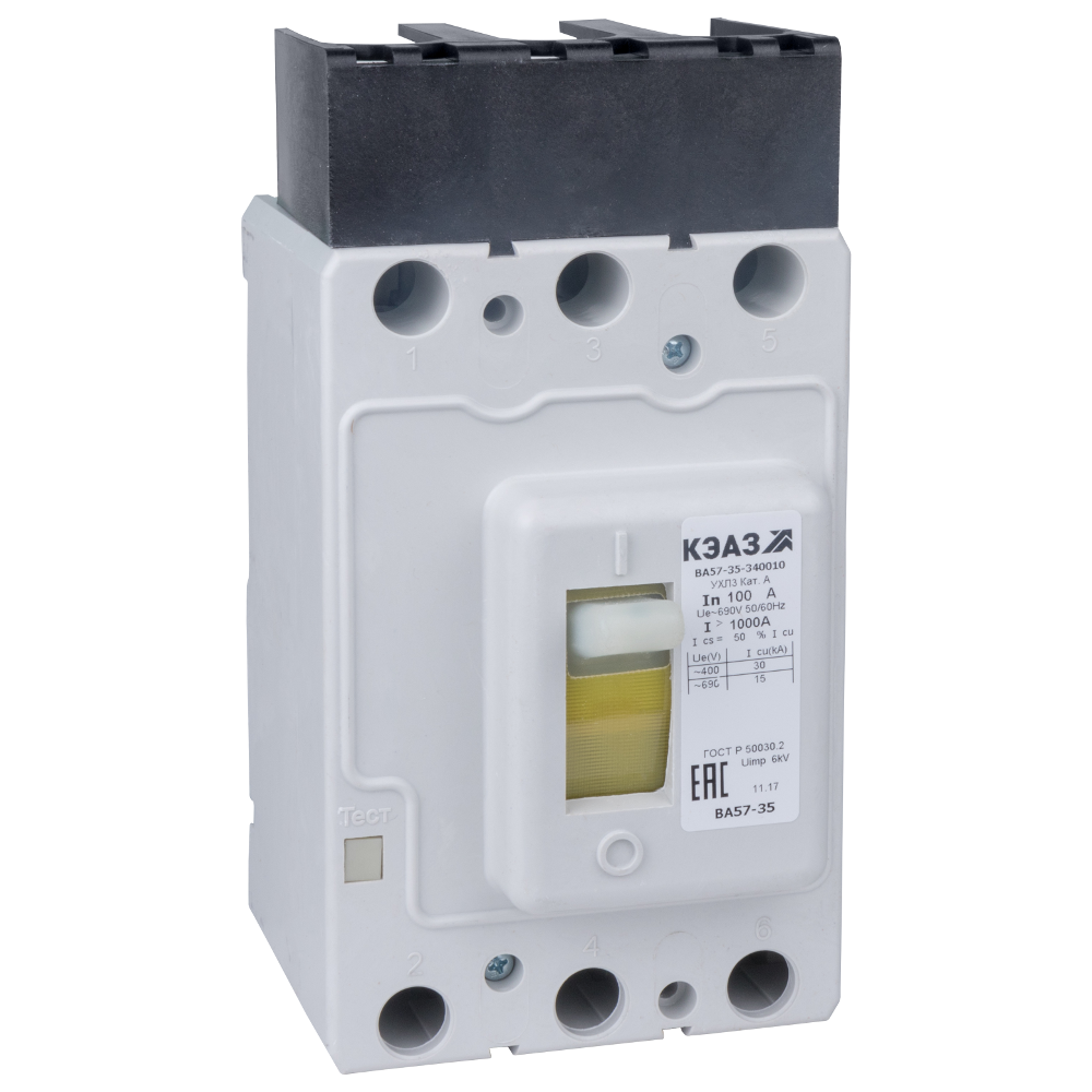 Выключатель автоматический ВА57-35-340010-40А-630-690AC-УХЛ3-КЗ№6 (техпредписание)