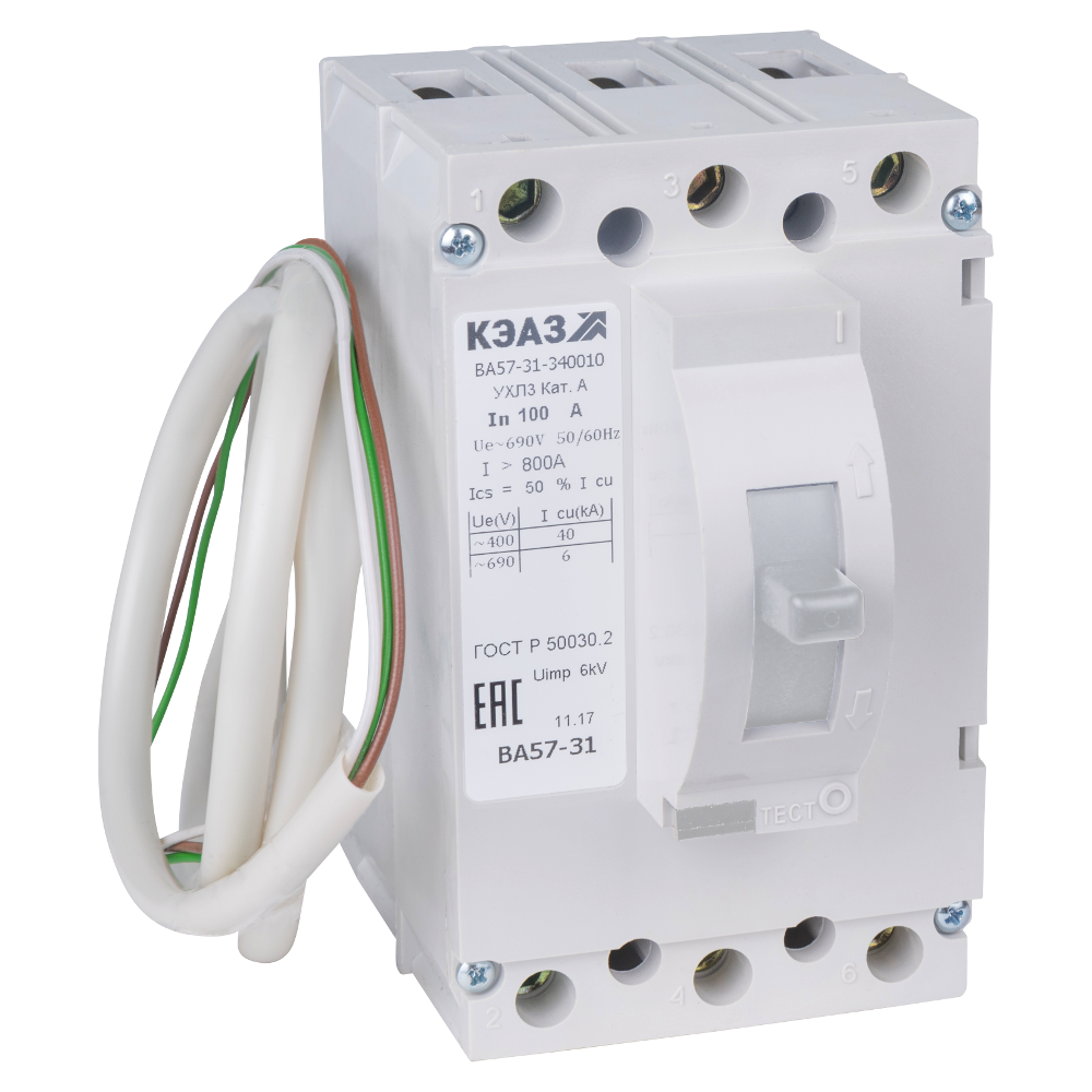 Выключатель автоматический ВА57-31-821810-25А-220DC-НР230AC/220DC-УХЛ3