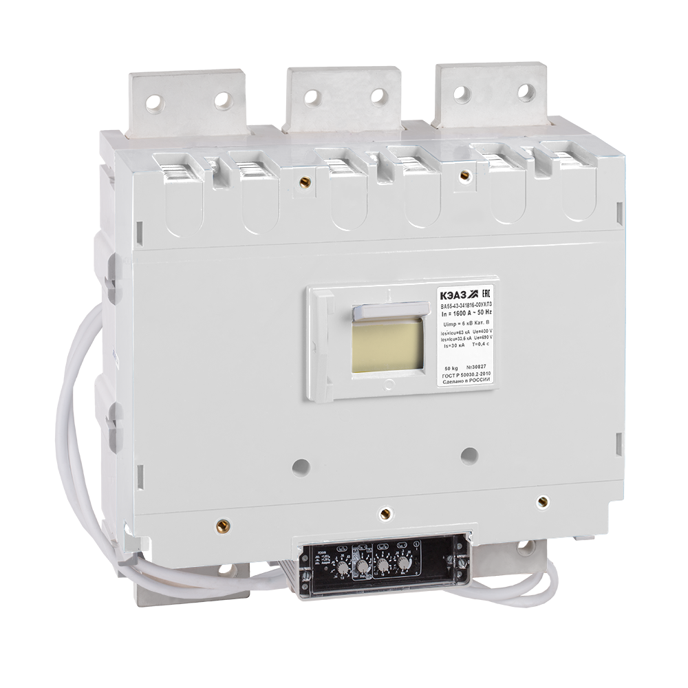 Выключатель автоматический ВА55-43-341816-1600А-690AC-НР230AC/220DC-УХЛ3-