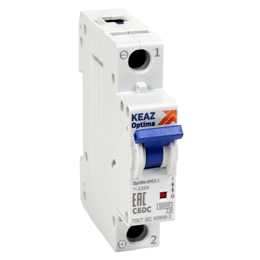 Выключатель автоматический модульный OptiDin BM63-1Z16-DCRP-УХЛ3