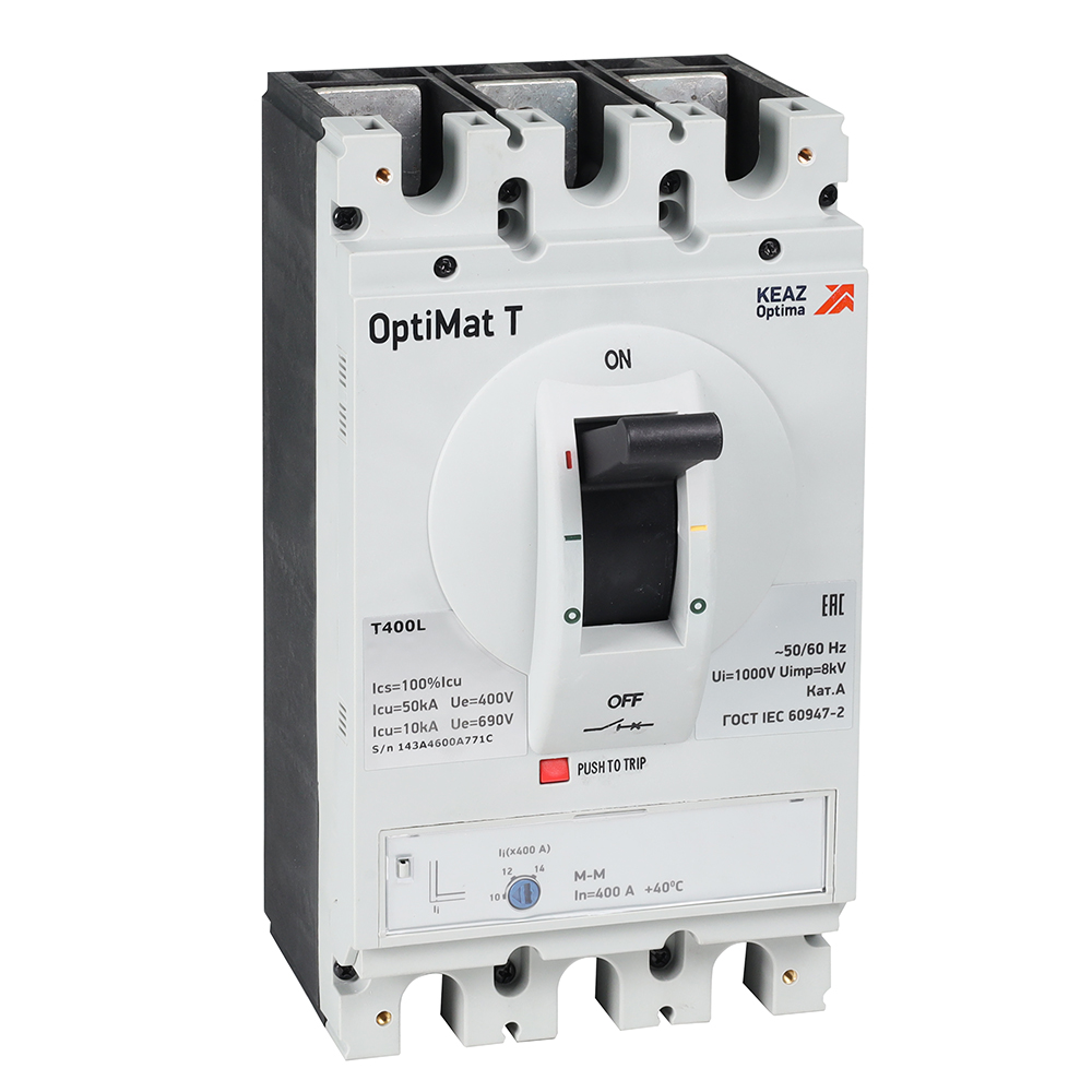 Выключатель автоматический OptiMat T630H TM 500 A 3P