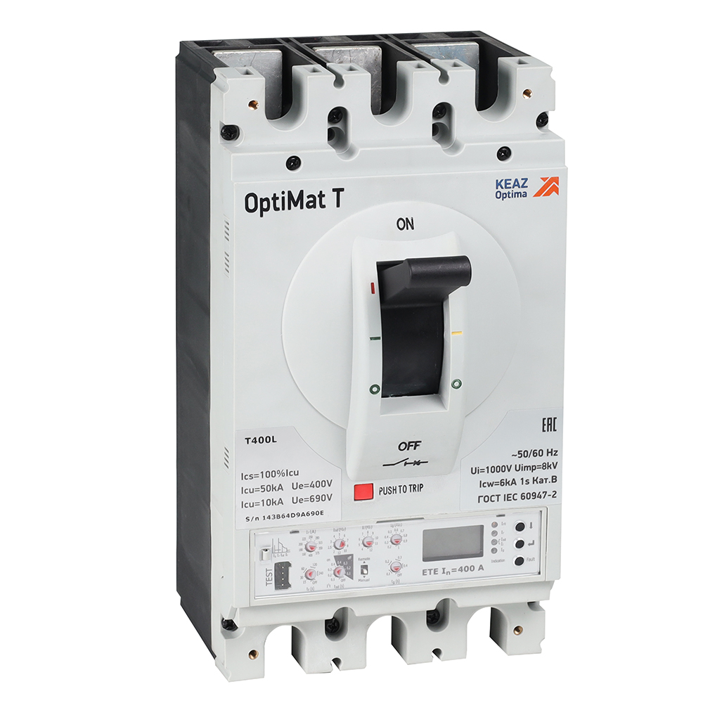 Выключатель автоматический OptiMat T400L ETE 400 A 3P