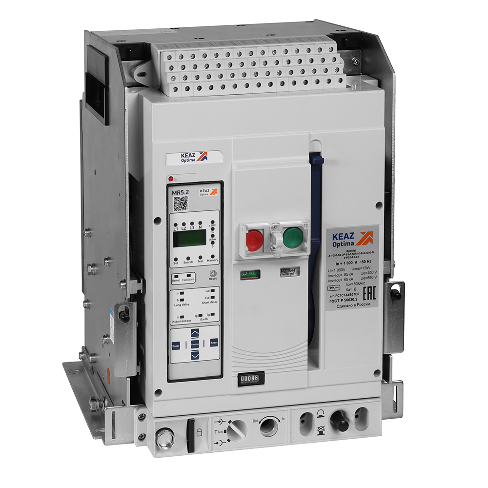 Выключатель автоматический воздушный OptiMat A-1250-S1-3P-50-D-MR5.2-B-C2200-M2-P05-S2-06