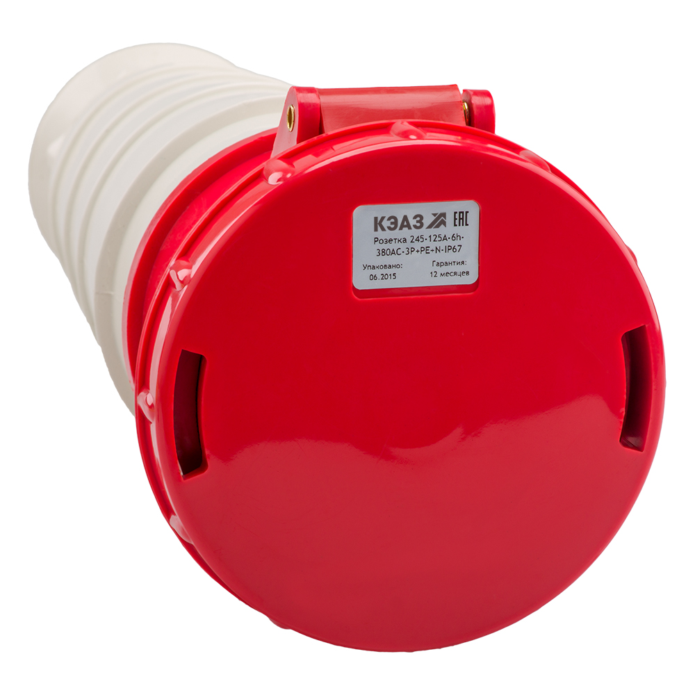 Розетка 235-63А-6h-380AC-3P+PE+N-IP67