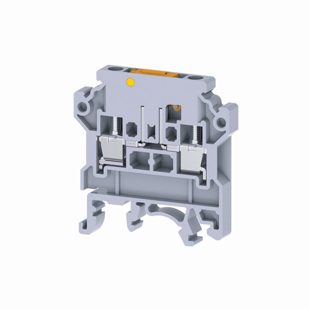 Клемма с 4 контакт. 2,5 кв.мм пружинная OptiClip СX-2,5-QUATTRO-(0,2-4)-I-серый