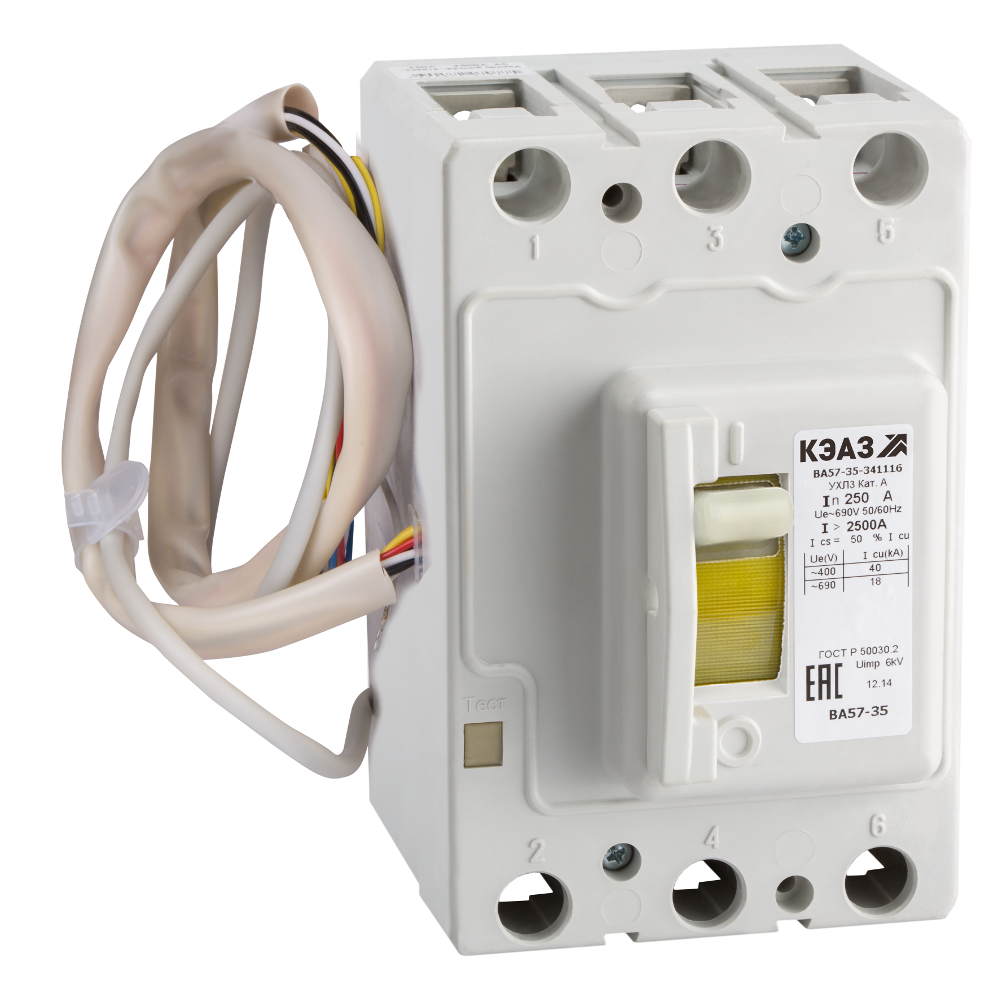 Выключатель автоматический ВА57-35-345610-160А-1600-690AC-РМН230AC-УХЛ3-КЭАЗ