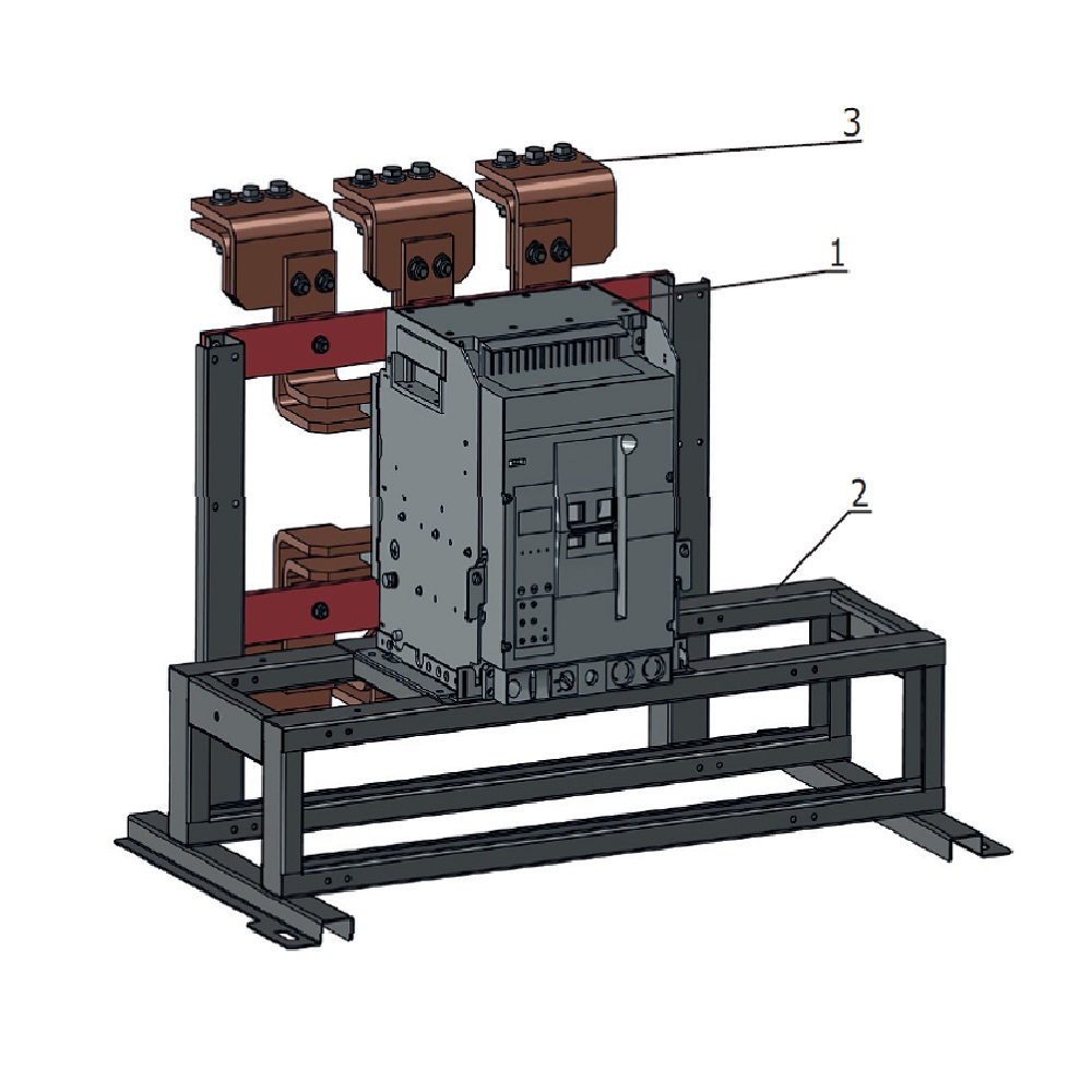 Блок замены автоматического выключателя-АВМ10СВ/НВ-OptiMat A-1000-S1-3P-50-D-MR5.2-B-C2200-M2-P05-S2-06