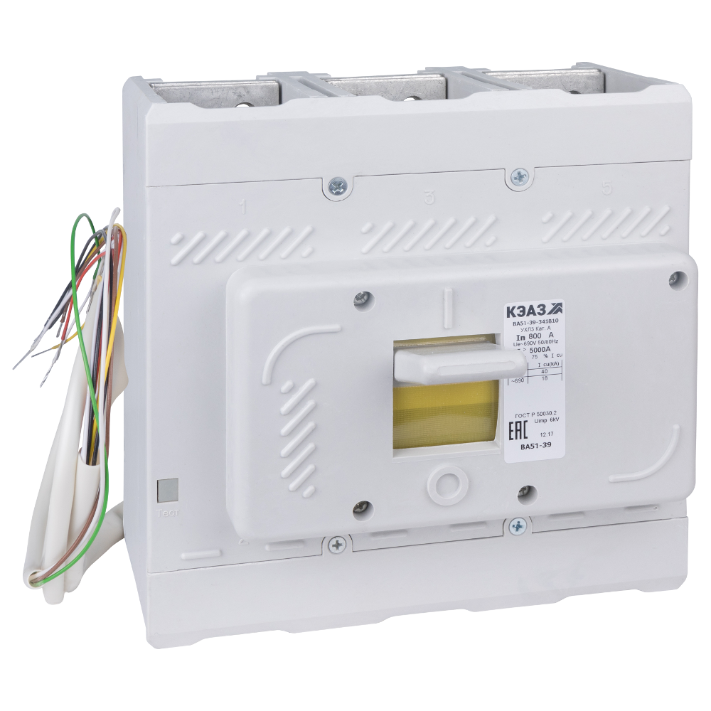 Выключатель автоматический ВА51-39-331810-800А-2500-690AC-НР400AC-УХЛ3-КЭАЗ