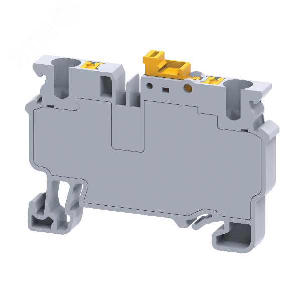 Изображение товара Клемма с ножевым размыкателем push-in OptiClip 4 кв.мм для DIN-рейки серый