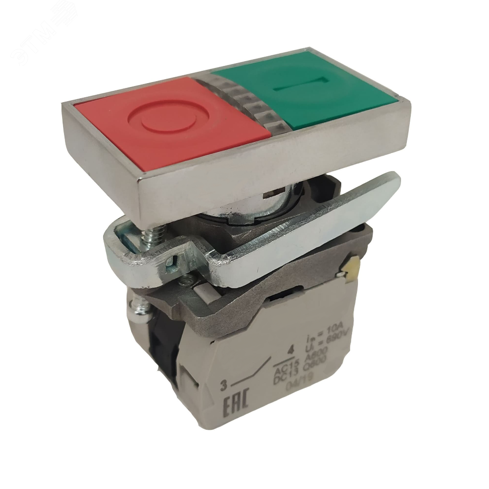 Изображение товара Выключатель кнопочный серии КМЕ с индикатором и двойной контактной системой