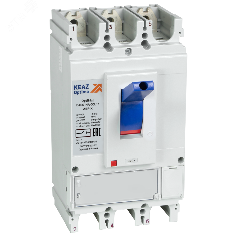 Изображение товара Выключатель автоматический OptiMat D630-NA-УХЛ3 (шт)