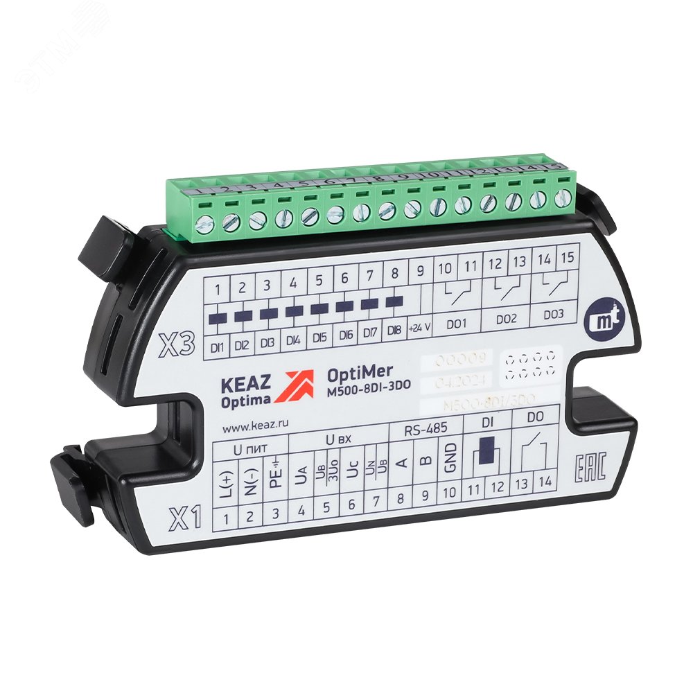Изображение товара Модуль расширения OptiMer-M500-8DI-3DO для автоматизации