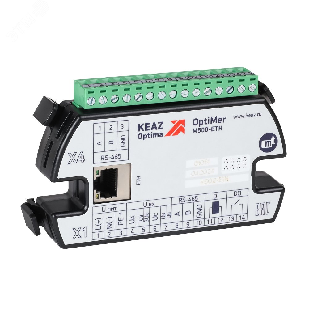 Изображение товара Модуль расширения OptiMer-M500-ETH для Ethernet и RS-485 подключения
