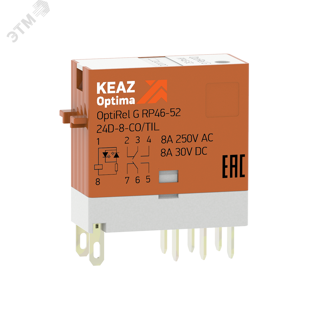 Изображение товара Реле промежуточное OptiRel G RP46-52-24D-8-CO/TIL для управления
