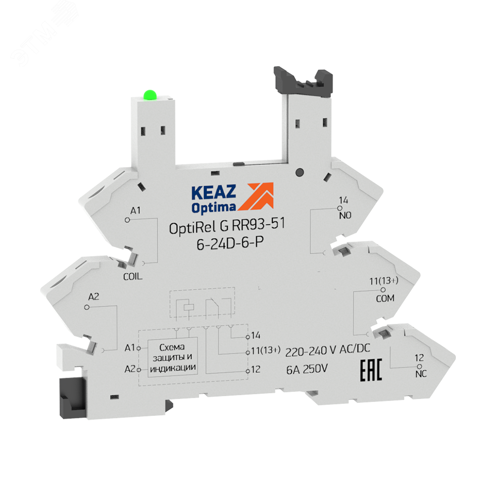 Изображение товара Розетка для реле OptiRel G RR93-01-220-240U-6-V для автоматизации