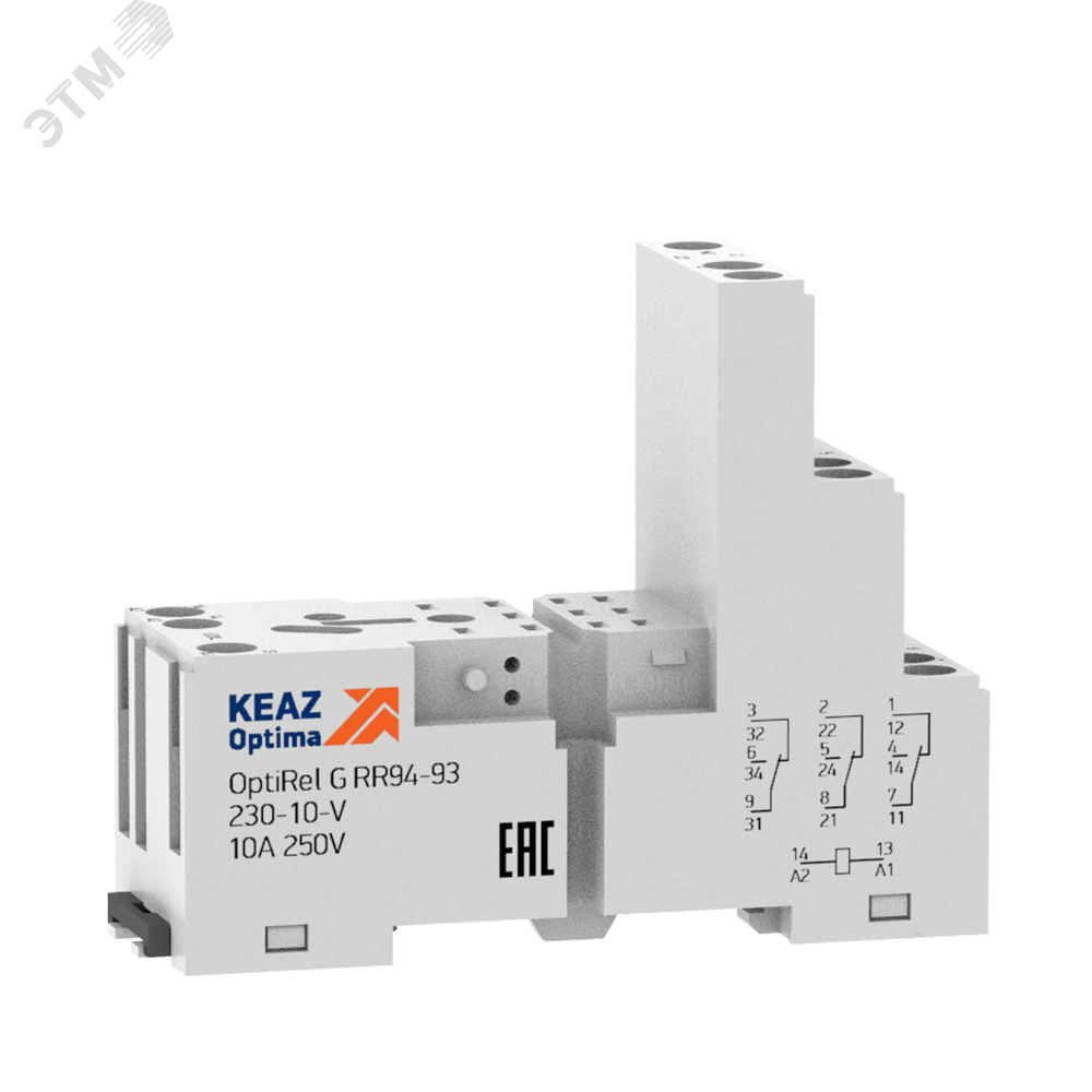 Розетка для реле OptiRel G RR94-94-230-7-V артикул 281166 КЭАЗ - купить ...