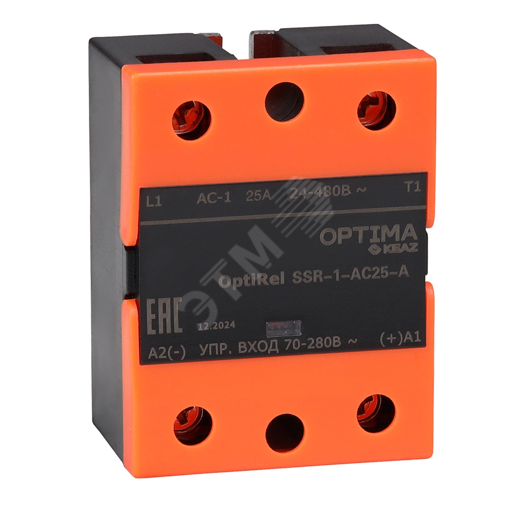 Изображение товара Реле твердотельное OptiRel SSR-1-AC10-D однофазное 10 А AC, управление DC (шт) Изображение товара Реле твердотельное OptiRel SSR-1-AC10-D однофазное 10 А AC, управление DC (шт)