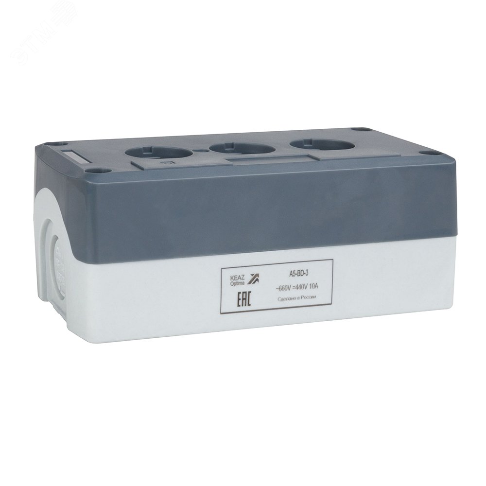 Изображение товара Корпус кнопочного поста OptiSignal D22 A5-BD-3 3 отв XALD03 (шт)