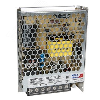 Изображение товара Блок питания панельный OptiPower LRS 120-24 5A стабильное питание 12V или 24V