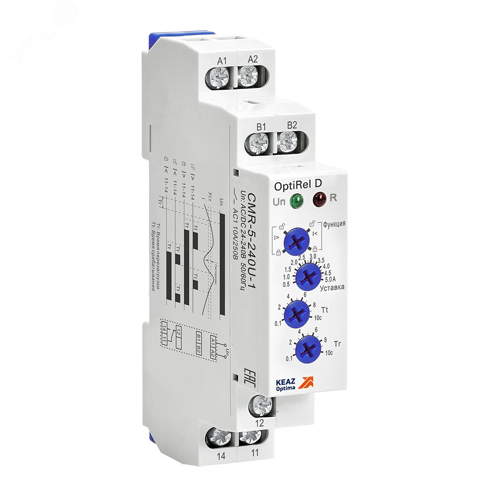 Реле контроля тока OptiRel D CMR-16-240U-1 16-16А 10А 1СО 24-240АС/DC 332028 КЭАЗ