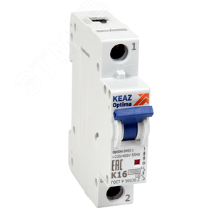 Изображение товара Выключатель автоматический однополюсный L10А 25кА УХЛ3 OptiDin ВМ63 (шт)