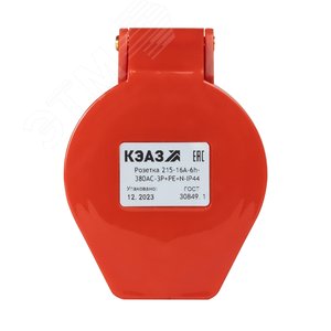 Розетка кабельная 215-16А-6h-380AC-3P+PE+N-IP44 - фото 2