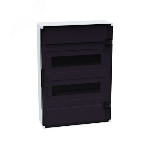 Щит ЩРН-п-24 белый с черной полупрозрачной дверью IP40 OptiBox PRO - фото 2