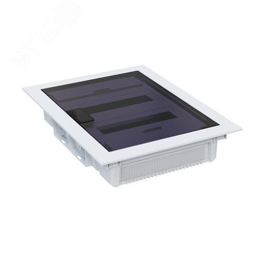 Щит ЩРВ-п-24 белый с черной полупрозрачной дверью IP40 OptiBox PRO - фото 5