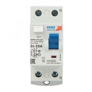 Выключатель дифференциального тока (УЗО) 2П 25А 30мА AС OptiDin DМ63-2225-AС-УХЛ4 - фото 2