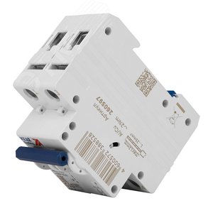 Выключатель автоматический двухполюсный 10А C 6кА AC OptiDin BM63-2C10-УХЛ3 - фото 5