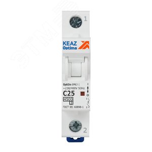 Выключатель автоматический однополюсный 25А C 4,5кА AC OptiDin BM63-1C25-4,5-УХЛ3 - фото 2
