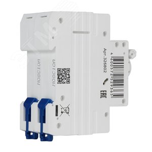 Выключатель автоматический двухполюсный 10А C 4,5кА AC OptiDin BM63-2C10-4,5-УХЛ3 - фото 4