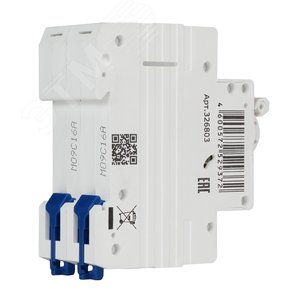 Выключатель автоматический двухполюсный 16А C 4,5кА AC OptiDin BM63-2C16-4,5-УХЛ3 - фото 4