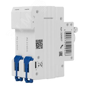 Выключатель автоматический двухполюсный 40А C 4,5кА AC OptiDin BM63-2C40-4,5-УХЛ3 - фото 4
