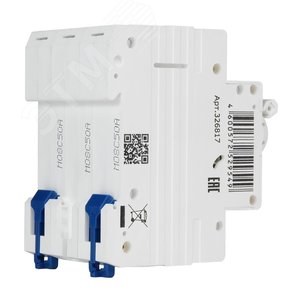 Выключатель автоматический трехполюсный 50А C 4,5кА AC OptiDin BM63-3C50-4,5-УХЛ3 - фото 4