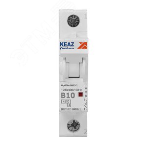 Выключатель автоматический однополюсный 10А B 4,5кА AC OptiDin BM63-1B10-4,5-УХЛ3 - фото 2