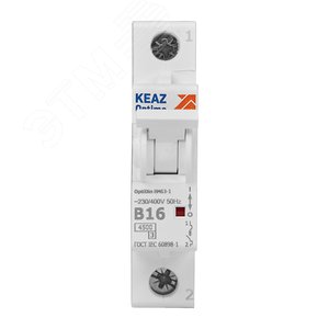 Выключатель автоматический однополюсный 16А B 4,5кА AC OptiDin BM63-1B16-4,5-УХЛ3 - фото 2