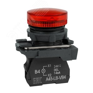 Лампа сигнальная OptiSignal D22 C5-L-M4 красная пластик 230-240VAC XB5AVM4