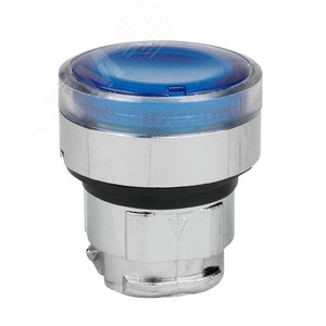 Изображение товара Головка кнопки OptiSignal D22 A4-PL-6 с подсветкой синяя металл ZB4BW363 (шт)