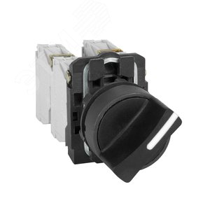 Изображение товара Переключатель КПЕ1531Р-черный-3но+1нз-ручка-фикс-2поз-IP54 (шт)