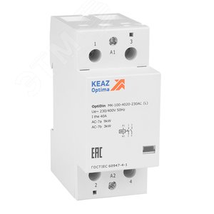 Изображение товара Контактор модульный OptiDin MK-100-4020-230AC (L) (шт)