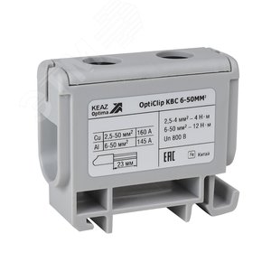 Изображение товара Клемма вводная силовая OptiClip КВС 6-50 серая (шт)