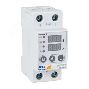 Изображение товара Реле напряжения OptiRel D PVС-80 с ЖК-дисплеем и контролем тока 80 А (шт)