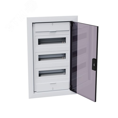 Щит ЩРВ-п-36 белый с черной полупрозрачной дверью IP40 OptiBox PRO - фото 4